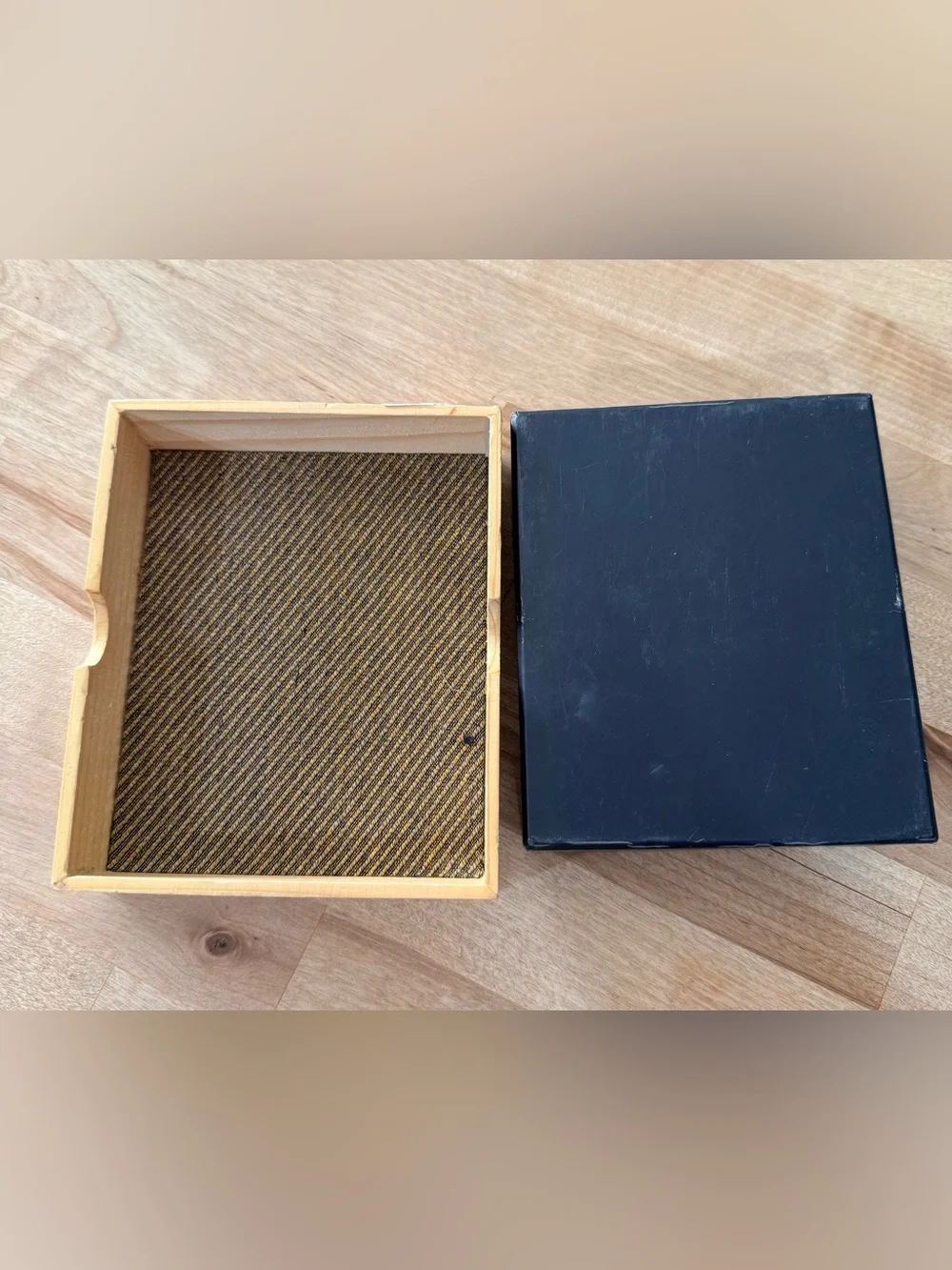 George Black Leather Trifold Wallet with Branded Box